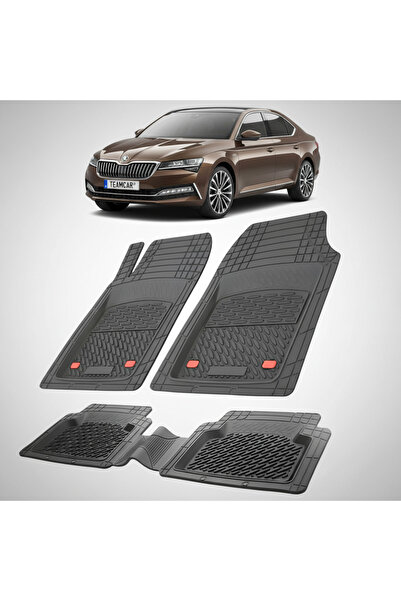 TEAMCAR Πατάκια δαπέδου συμβατά με Skoda Superb III Liftback Facelift 2019-20...
