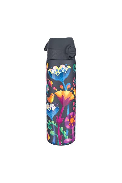 Ion8 Sticla apa pentru copii I8TS500PNFLO, Slim, inox, 500ml (Multicolor)