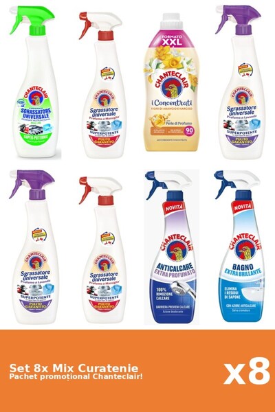 Chanteclair Set 8 Mix Curatenie Chanteclair: Lamaie, Clasic, Portocale, Parfu...