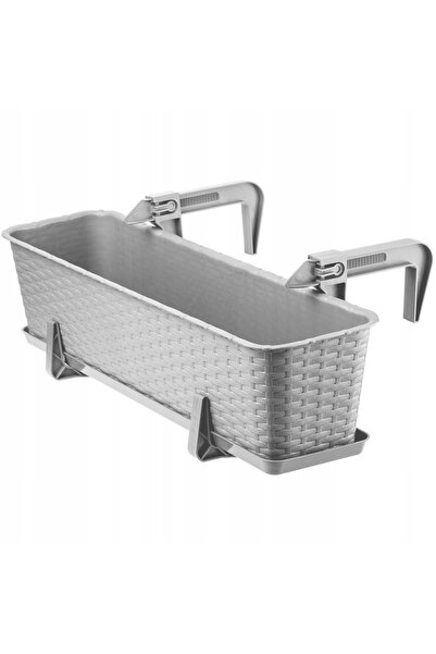 KADAX Cutie de balcon 60 cm Ghiveci de flori Suport pentru ghiveci cu mânere ...