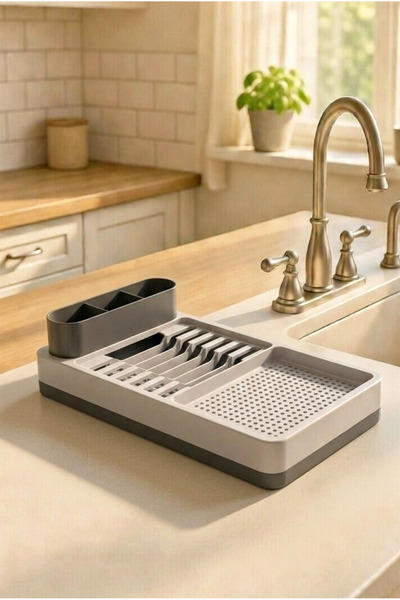 FH finehome Sunny Tezgah Üstü Bulaşıklık Gri