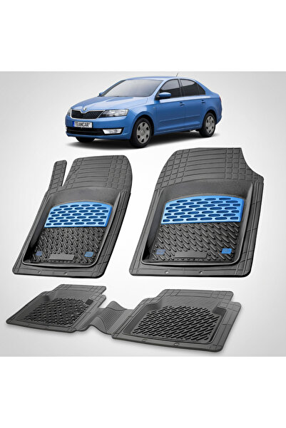 TEAMCAR Συμβατά πατάκια δαπέδου Skoda Rapid I 2012-2017 | Μπλε