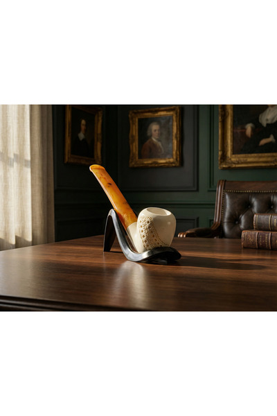 Altınışık Lületaşı Goldenlight El Yapımı Blok Lületaşı Pipo – Akrilik Ağızlık...