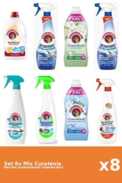 Chanteclair Set 8 Mix Curatenie Chanteclair: Lamaie, Lotus, Puternic, Mosc Al...