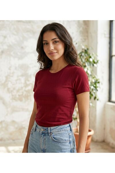 THEBEK Crew Neck Short Sleeve Bodysuit 100% Viscose Create Your Own Style