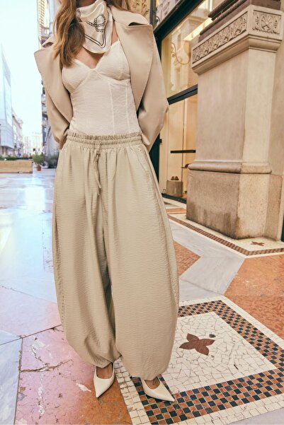 Stradivarius Çıtçıtlı şalvar pantolon