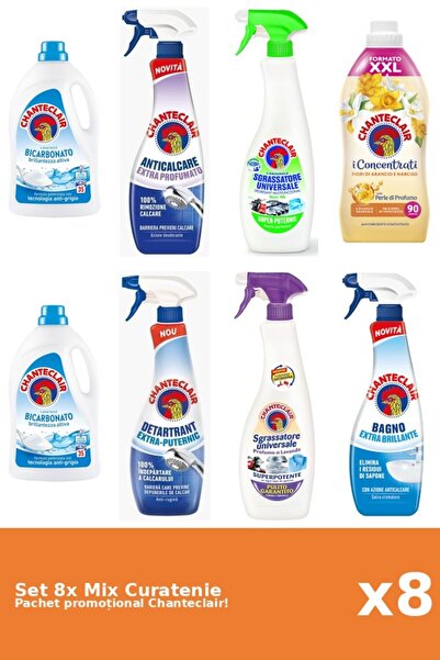 Chanteclair Set 8 Mix Curatenie Chanteclair: Lamaie, Bicarbonat, Clasic, Port...
