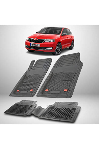 TEAMCAR Συμβατά πατάκια Skoda Rapid I Liftback Facelift 2017-2019 | Μαύρα
