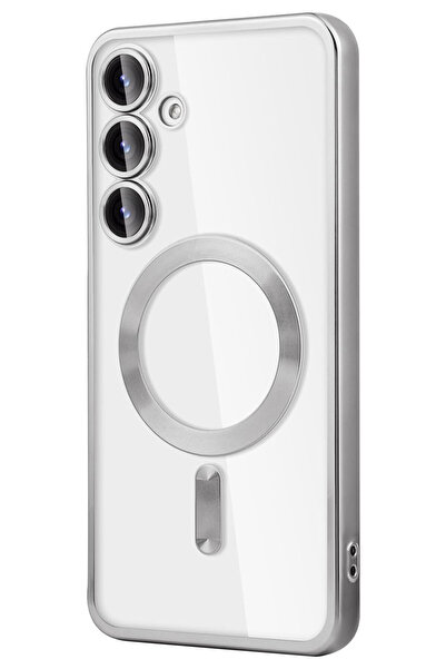 VERTEK Luxury Magnetic Case, camera protection, for Galaxy A36, Silver