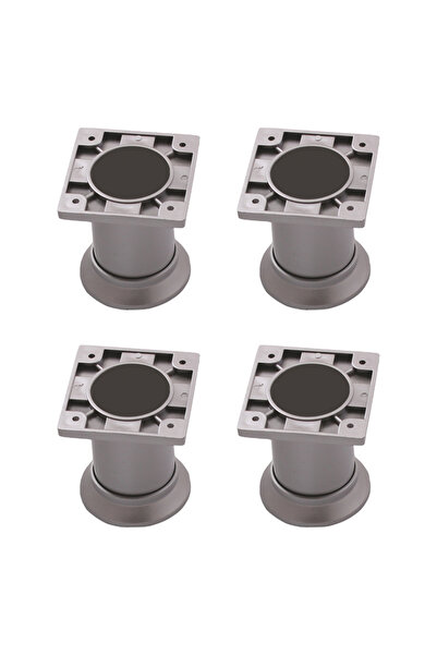 flores Picior mobila rotund din plastic, crom mat, 5 cm, 4 buc / set