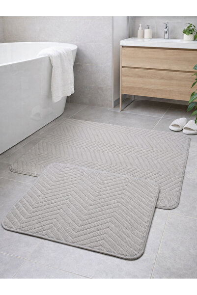 Myevilla Premium Natural Pamuk Kupatilski otirač Set Protivklizno Tkano Baza ...