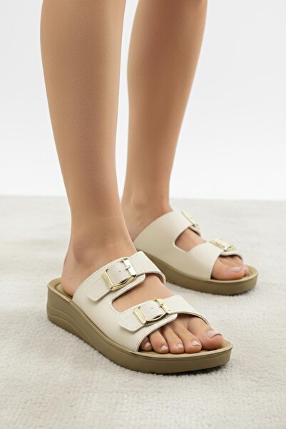 ISPARTALILAR P12 Udobne Ortopedski đon Dnevne Ženske Papuče Dvostruke Kopče Ž...