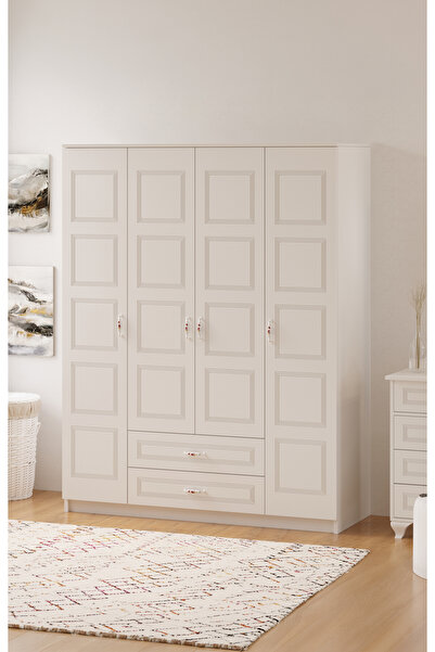 Rabi Asil Country 4 Kapak 2 Çekmeceli Gardırop