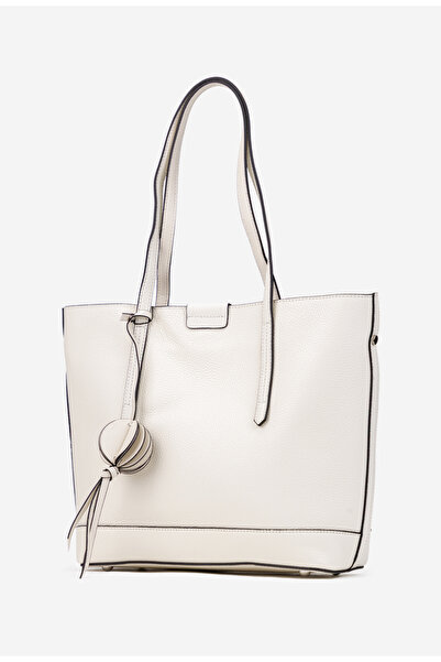 Dasha Geanta dama bej deschis din piele texturata