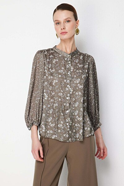 Mi Pret a Porter Mi Hakim Yaka Çiçek Desenli Gömlek