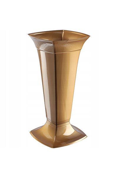 KADAX Vază sticlă pentru cimitir, mormânt, plastic auriu, 39 cm, rezistentă l...