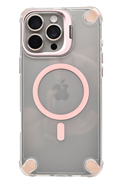 VERTEK Husa Magnetica Metal Camera Stand, Corner Bump, pentru iPhone 15 Plus ...