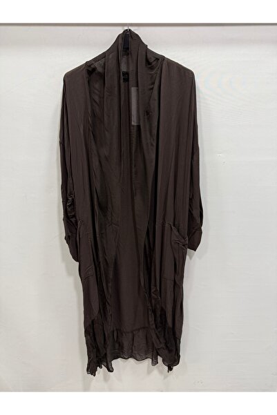 della moor Women's Brown Italian İ Silk Ü Tulle Foldable Sleeve Ov Oversized ...