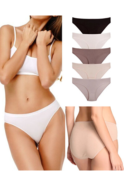 GenelTedarik Women's Multicolor Cotton in Stretchy Panties 5-Pack