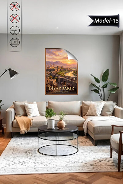 Akıllı Kağıt Türkiye İller Tablo - Poster Diyarbakır (Model-15)