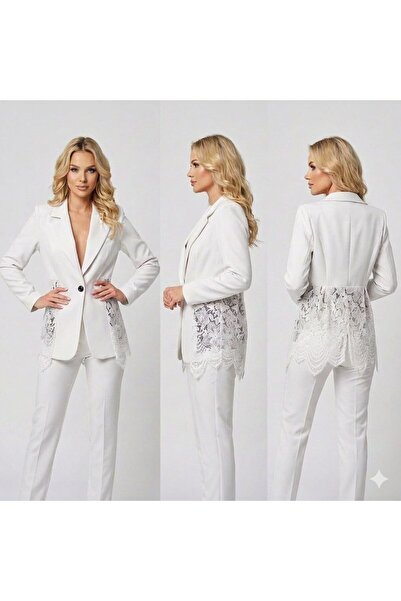 MAXORA SHOP Drapey jacket with lace inserts