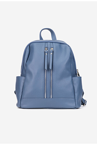 Dasha Women's blue Backpack made of genuine Leather