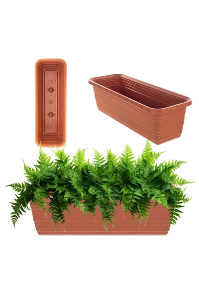 KADAX Ghiveci de balcon 50cm, culoare roșu cărămiziu, Kadax, teracotă