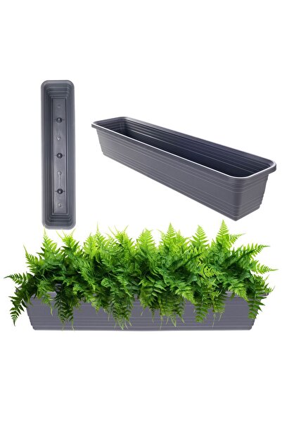 KADAX Ghiveci de balcon, ghiveci de flori, 80 cm, antracit, cutie de flori