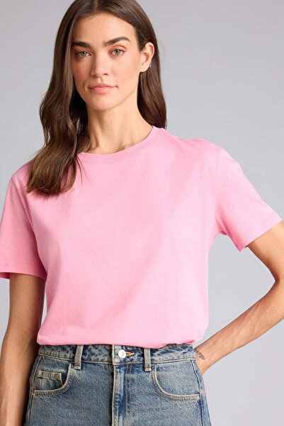 DeFacto Μπλουζάκι από βαμβακερό χτενισμένο ύφασμα σε κανονική εφαρμογή, βασικ...