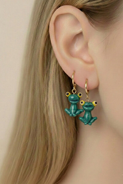 PETEK AKSESUAR أقراط مورانو المصنوعة يدويًا من الزجاج على شكل البطيخ