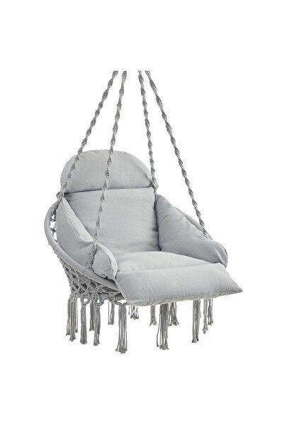 SERSIMO Balansoar rotund suspendat cu pernă pentru canapea pentru casă sau gr...