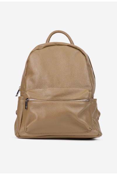 Dasha Women's Backpack in taupe textured Leather