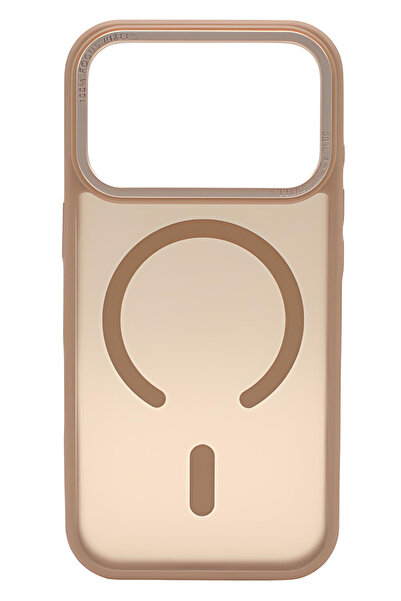 VERTEK Διαφανές ματ μαγνητική θήκη σιλικόνης για iPhone 17 Pro - Χρυσή