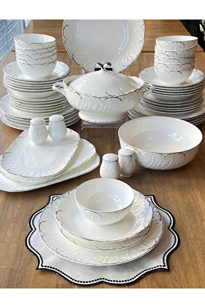 hediye ESTERHOMEDECOR 12 Kişilik 58 parça porselen yemek takımı byt005