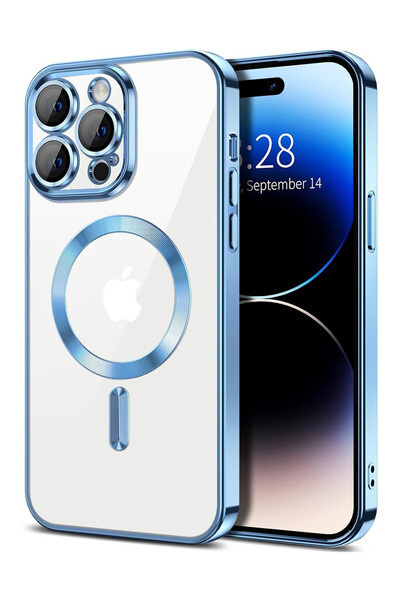 OEM Husa Luxury Magnetica, protectie camere, pentru iPhone 12 Pro, Sierra Blue