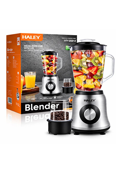 HALEY Multifunctional Blender HY-2941, 1000W, 1.5L Glass Bowl, 2 Speeds + Gri...