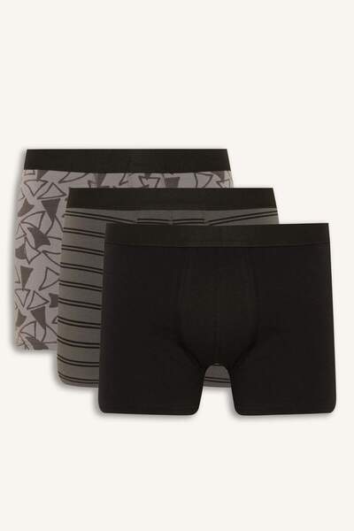 DeFacto Regular Fit Shawl Patterned 3-Piece Boxer G9286Ax26Sp