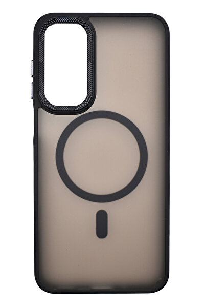 VERTEK Husa Magnetica din Silicon Matte Transparent pentru Galaxy A35 - Negru