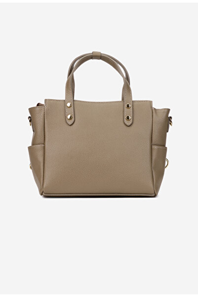 Dasha Geanta dama din piele texturata taupe