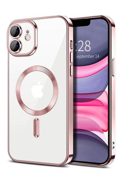 OEM Luxury Magnetic Case, camera protection, for iPhone 11, Rose Gold