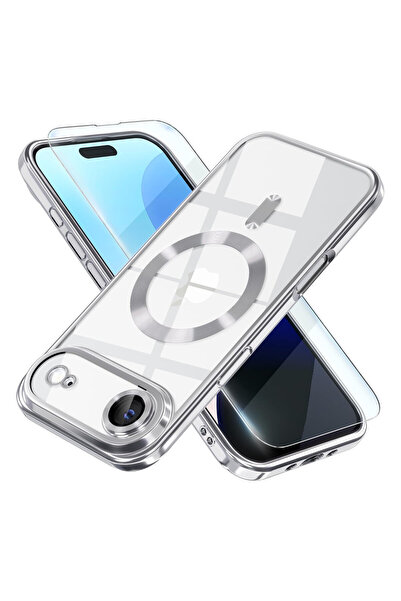 VERTEK Husa Luxury Magnetica, protectie camere, pentru iPhone 17 Air, Argintiu