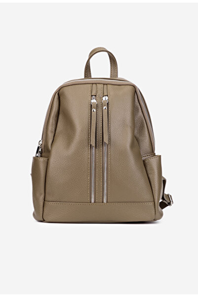Dasha Rucsac dama taupe din piele naturala