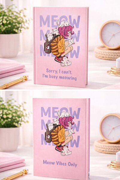 4nio Patterned Hard Cover Striped Notebook