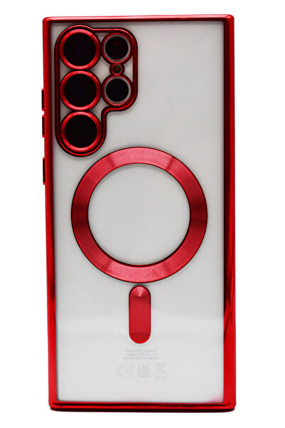 OEM Husa Luxury Magnetica, protectie camere, pentru Galaxy S23 Plus, Rosu