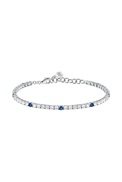 MORELLATO Tesori Tennis bracelet, 925 silver, rhodium plated, crystals, lengt...