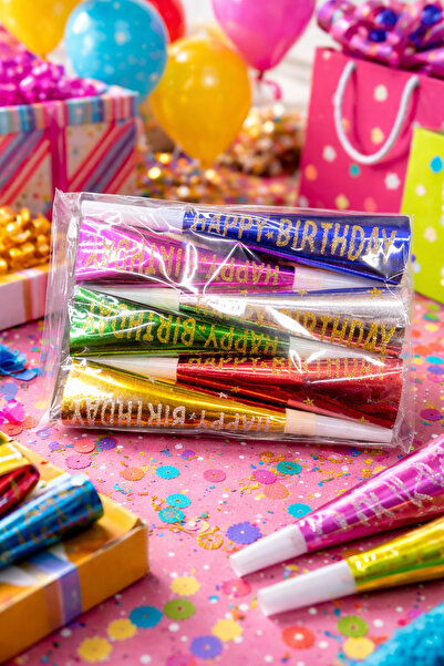 BİLGİ K K مجموعة صفارات فوفوزيلا معدنية مكونة من 6 قطع، صفارة احتفالية لعيد ا...