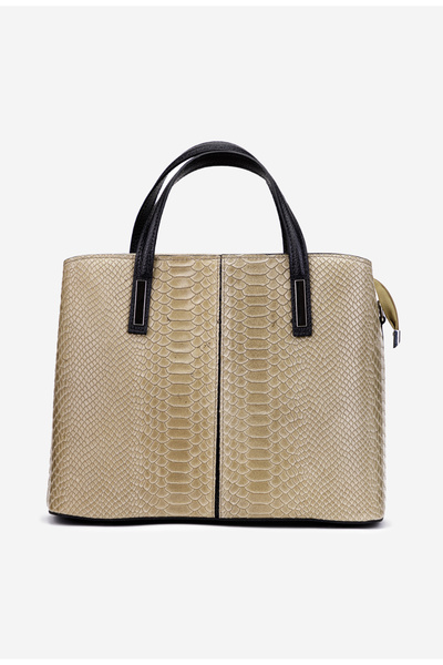 Dasha Light beige women's bag made of crocodile Leather