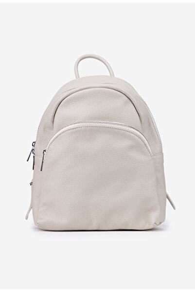 Dasha Rucsac dama bej deschis confectionat din piele naturala