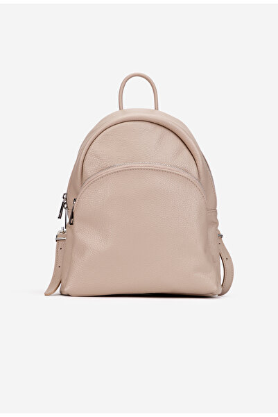 Dasha Rucsac dama bej roze confectionat din piele texturata