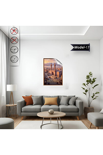 Akıllı Kağıt Türkiye İller Tablo - Poster Erzurum (Model-17)